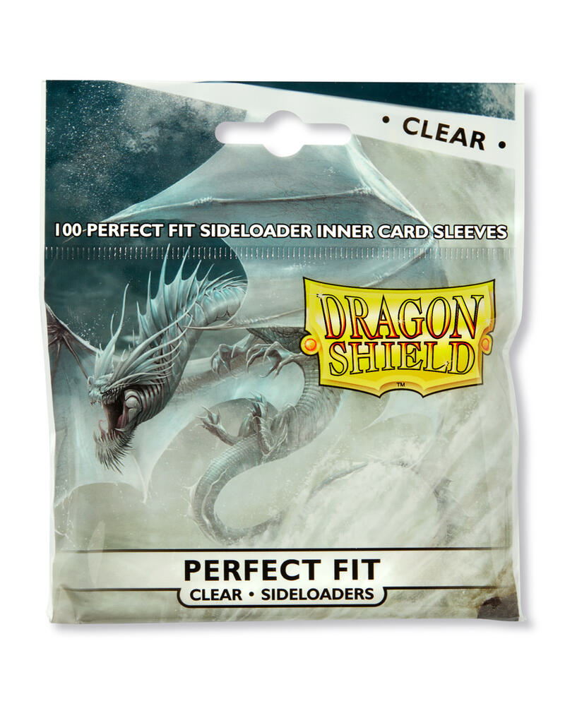 Dragon Shield Perfect Fit Sideloaders - Clear (100-Pack) - Dragon Shield Card Sleeves | Mega City Incorporated