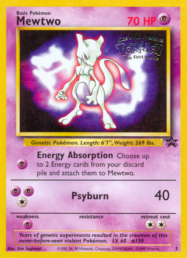 Mewtwo (3) [Wizards of the Coast: Black Star Promos] | Mega City Incorporated