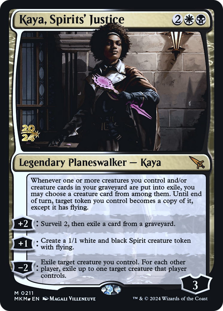 Kaya, Spirits' Justice [Murders at Karlov Manor Prerelease Promos] | Mega City Incorporated