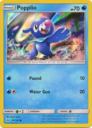 Popplio (39/149) (Water Web Holo) [Sun & Moon: Base Set] | Mega City Incorporated