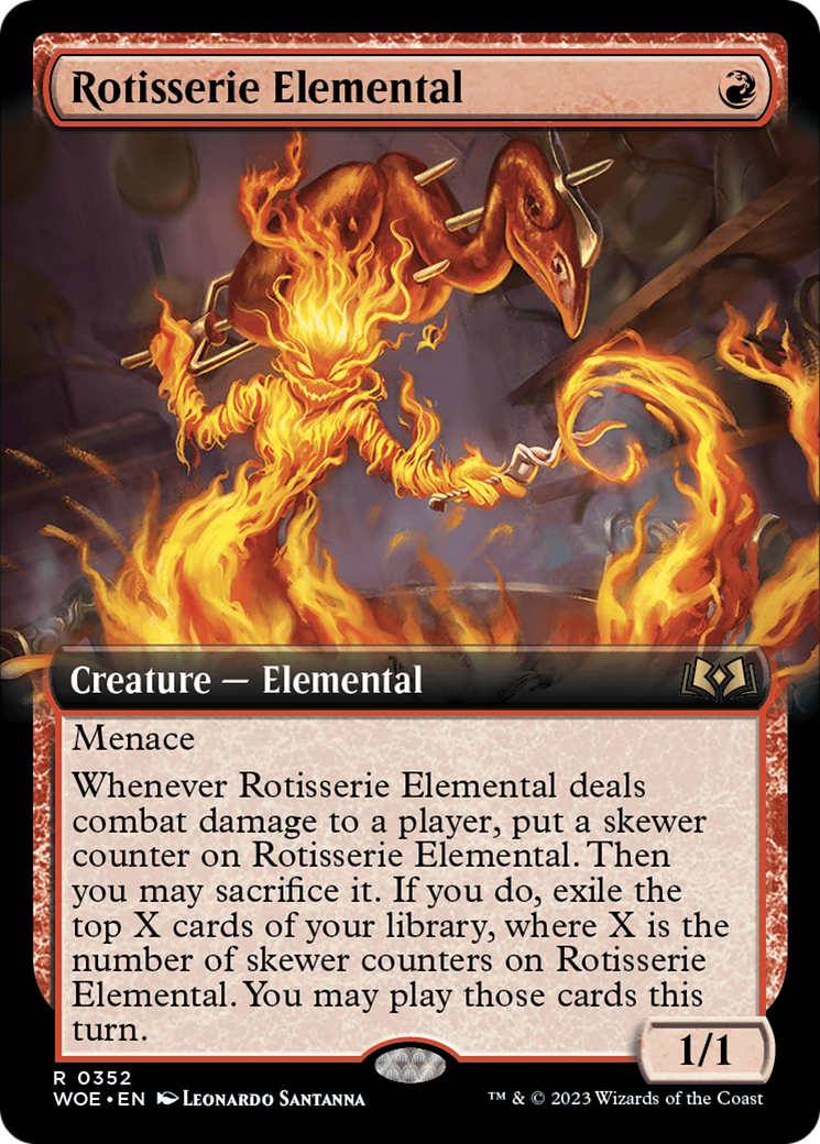 Rotisserie Elemental (Extended Art) [Wilds of Eldraine] | Mega City Incorporated