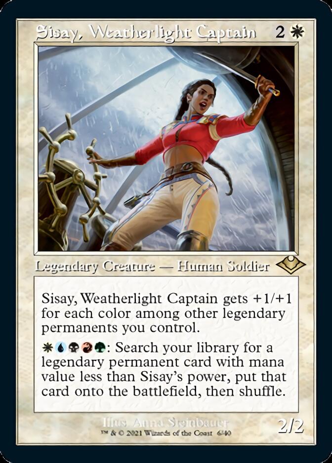 Sisay, Weatherlight Captain (Retro Foil Etched) [Modern Horizons] | Mega City Incorporated