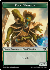 Plant Warrior // Plant Double-Sided Token [Outlaws of Thunder Junction Commander Tokens] | Mega City Incorporated