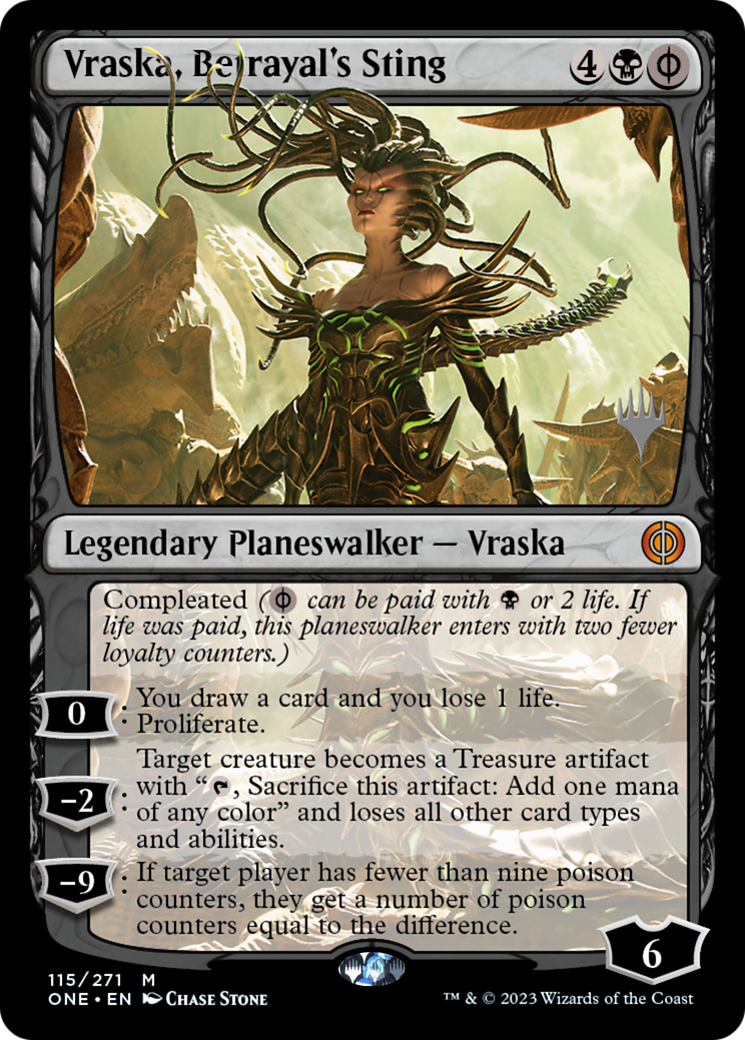 Vraska, Betrayal's Sting (Promo Pack) [Phyrexia: All Will Be One Promos] | Mega City Incorporated