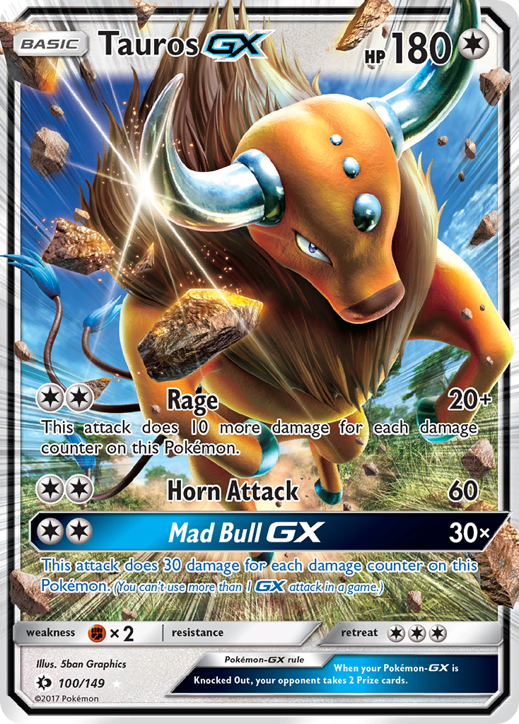 Tauros GX (100/149) [Sun & Moon: Base Set] | Mega City Incorporated