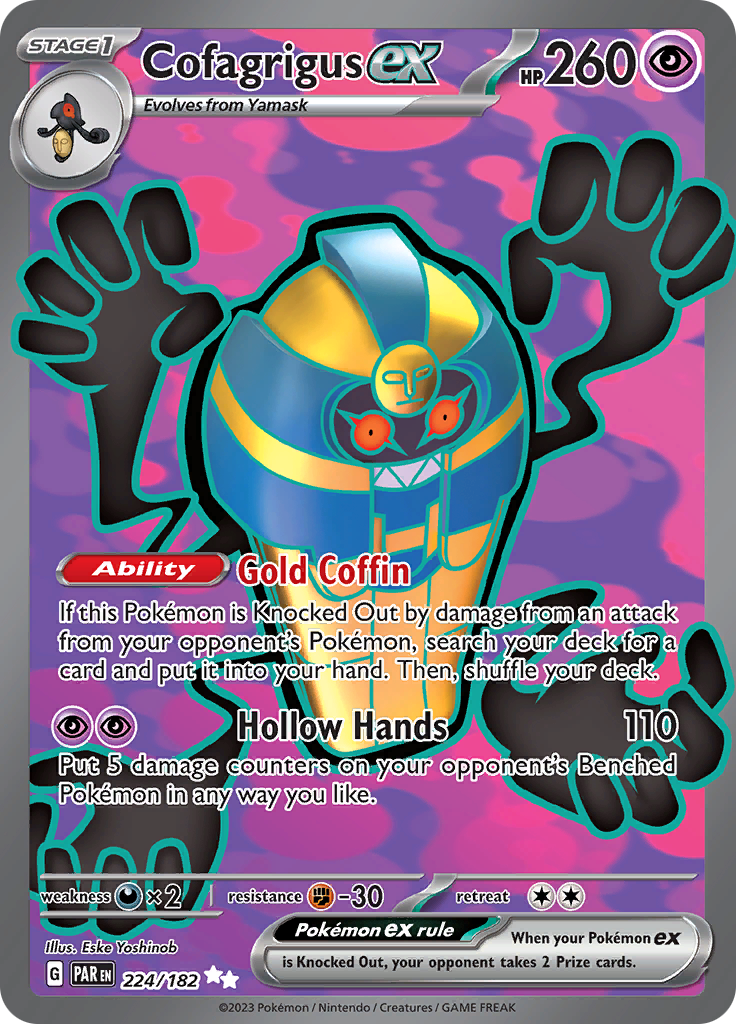 Cofagrigus ex (224/182) [Scarlet & Violet: Paradox Rift] | Mega City Incorporated