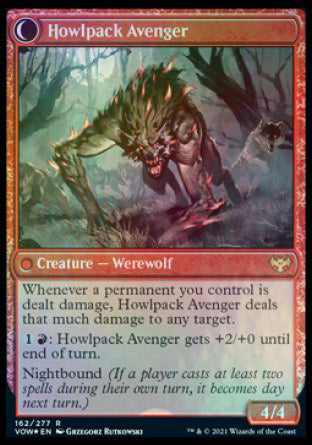 Ill-Tempered Loner // Howlpack Avenger [Innistrad: Crimson Vow Prerelease Promos] | Mega City Incorporated