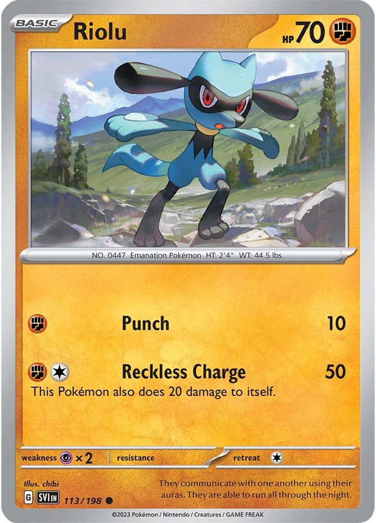 Riolu (113/198) [Scarlet & Violet: Base Set] | Mega City Incorporated