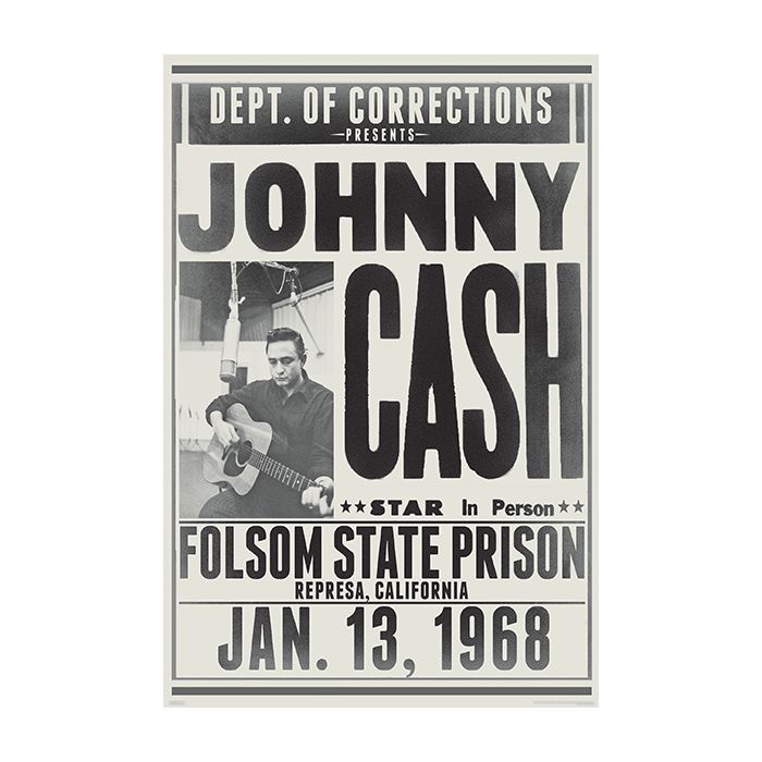Poster - Johnny Cash - Folsom State Prison | Mega City Incorporated