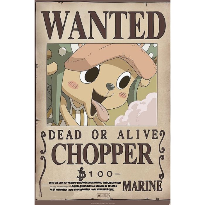 Poster - One Piece - Wanted Chopper | Mega City Incorporated