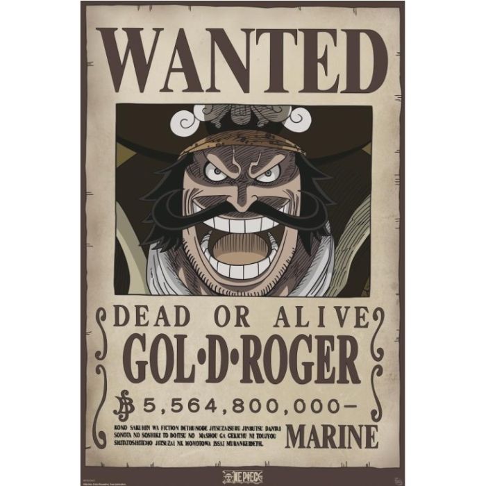 Poster - One Piece - Wanted Gol D Roger | Mega City Incorporated