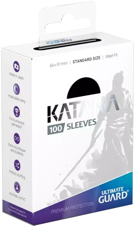 Ultimate Guard KATANA Sleeves Black (Pack of 100 Sleeves) | Mega City Incorporated
