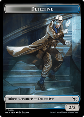 Detective // Human Double-Sided Token [Murders at Karlov Manor Tokens] | Mega City Incorporated