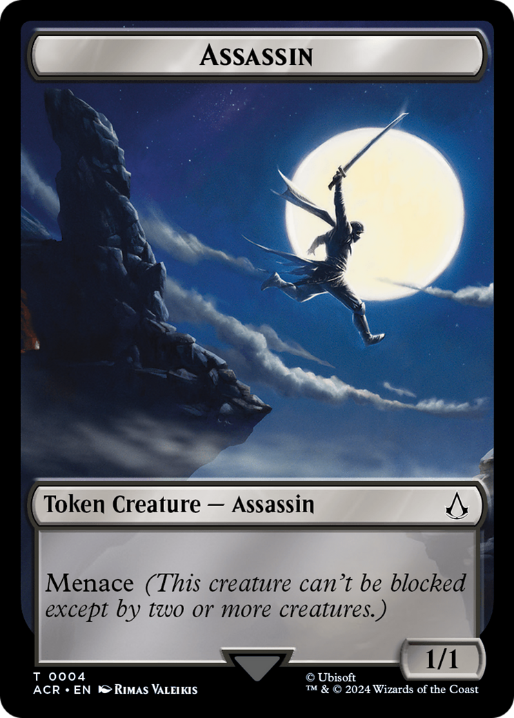 Assassin // Treasure Double-Sided Token [Assassin's Creed Tokens] | Mega City Incorporated