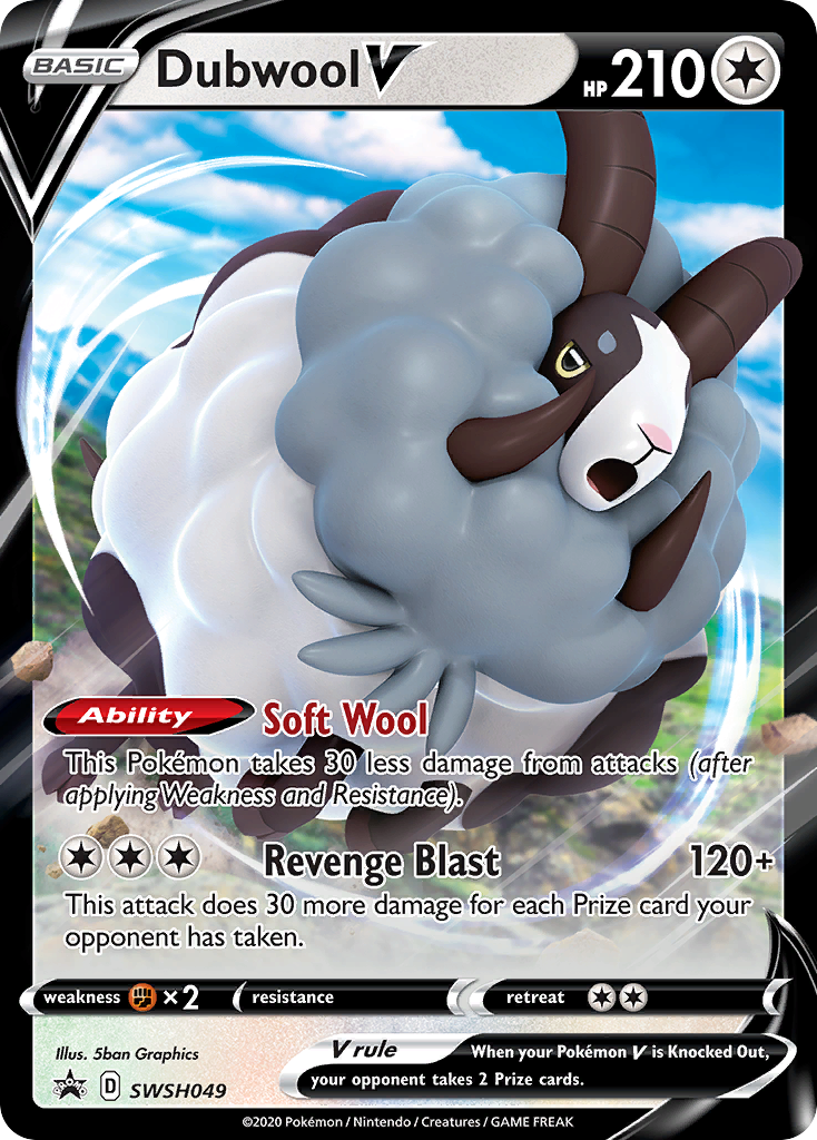 Dubwool V (SWSH049) (Jumbo Card) [Sword & Shield: Black Star Promos] | Mega City Incorporated