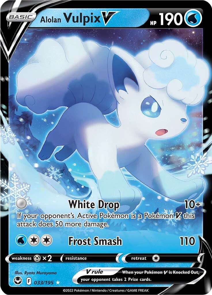 Alolan Vulpix V (033/195) [Sword & Shield: Silver Tempest] | Mega City Incorporated