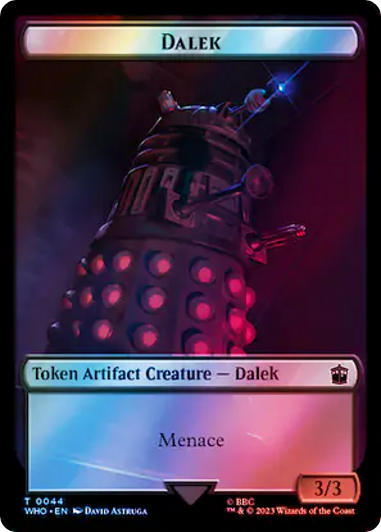 Dalek // Treasure (0062) Double-Sided Token (Surge Foil) [Doctor Who Tokens] | Mega City Incorporated