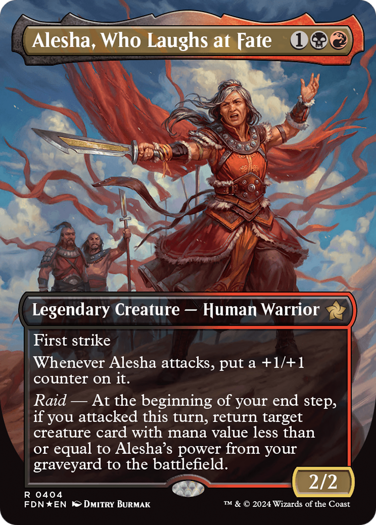 Alesha, Who Laughs at Fate (Borderless) (Mana Foil) [Foundations] | Mega City Incorporated