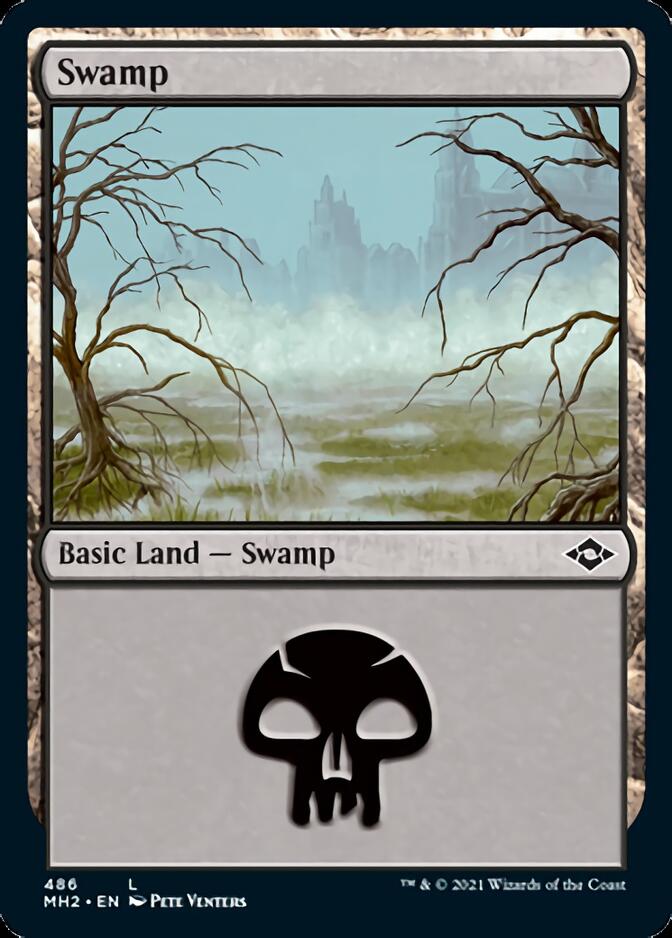 Swamp (486) (Foil Etched) [Modern Horizons 2] | Mega City Incorporated