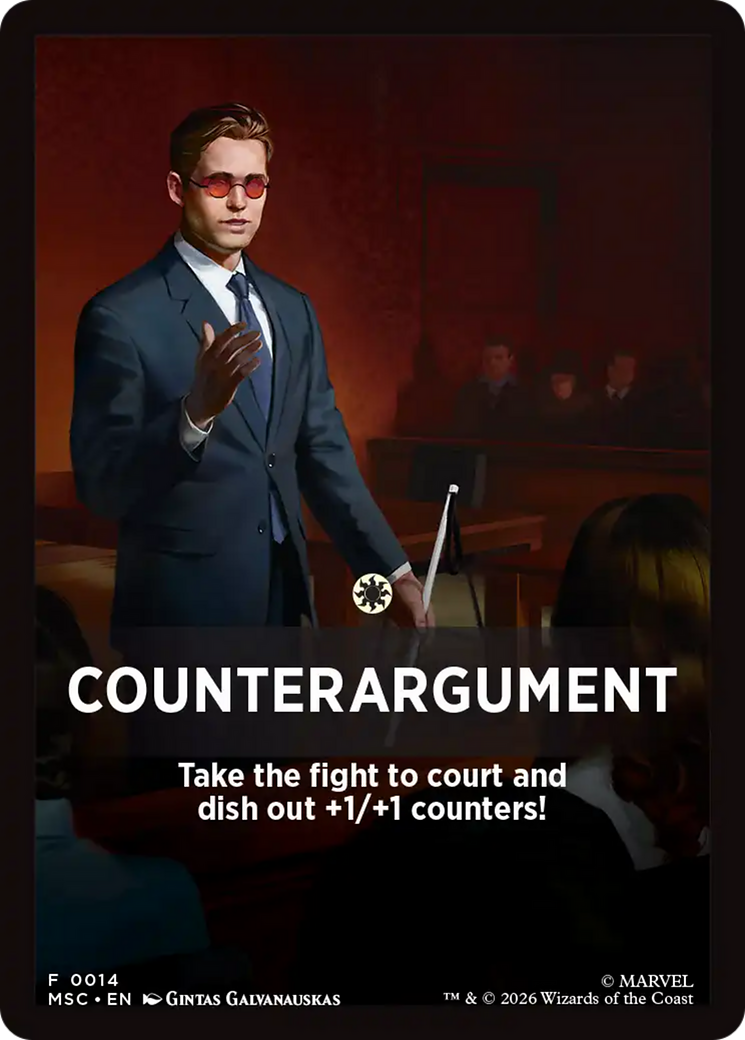 Counterargument Theme Card [Marvel Super Heroes Commander] | Mega City Incorporated