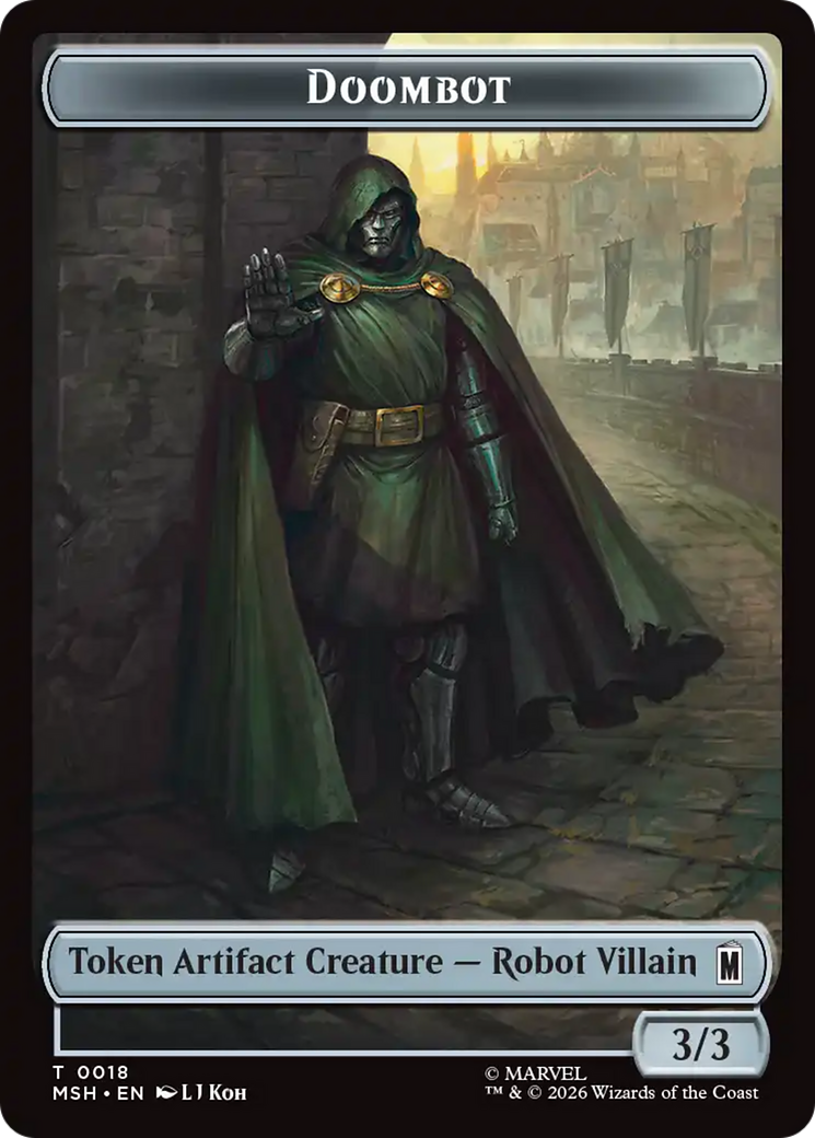 Merfolk // Doombot Double-Sided Token [Marvel Super Heroes Tokens] | Mega City Incorporated