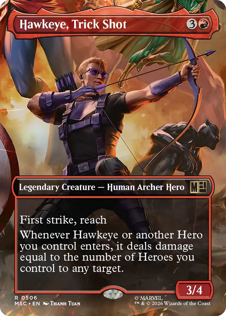Hawkeye, Trick Shot (Borderless) [Marvel Super Heroes Commander] | Mega City Incorporated