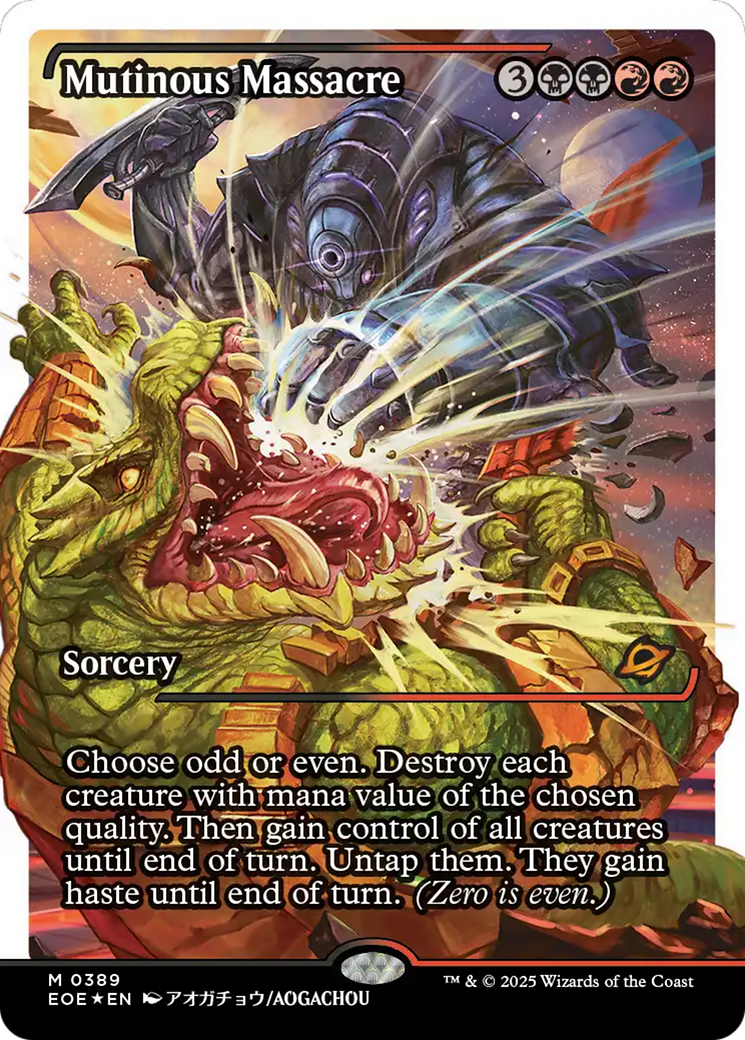 Mutinous Massacre (Showcase) (Fracture Foil) [Edge of Eternities] | Mega City Incorporated