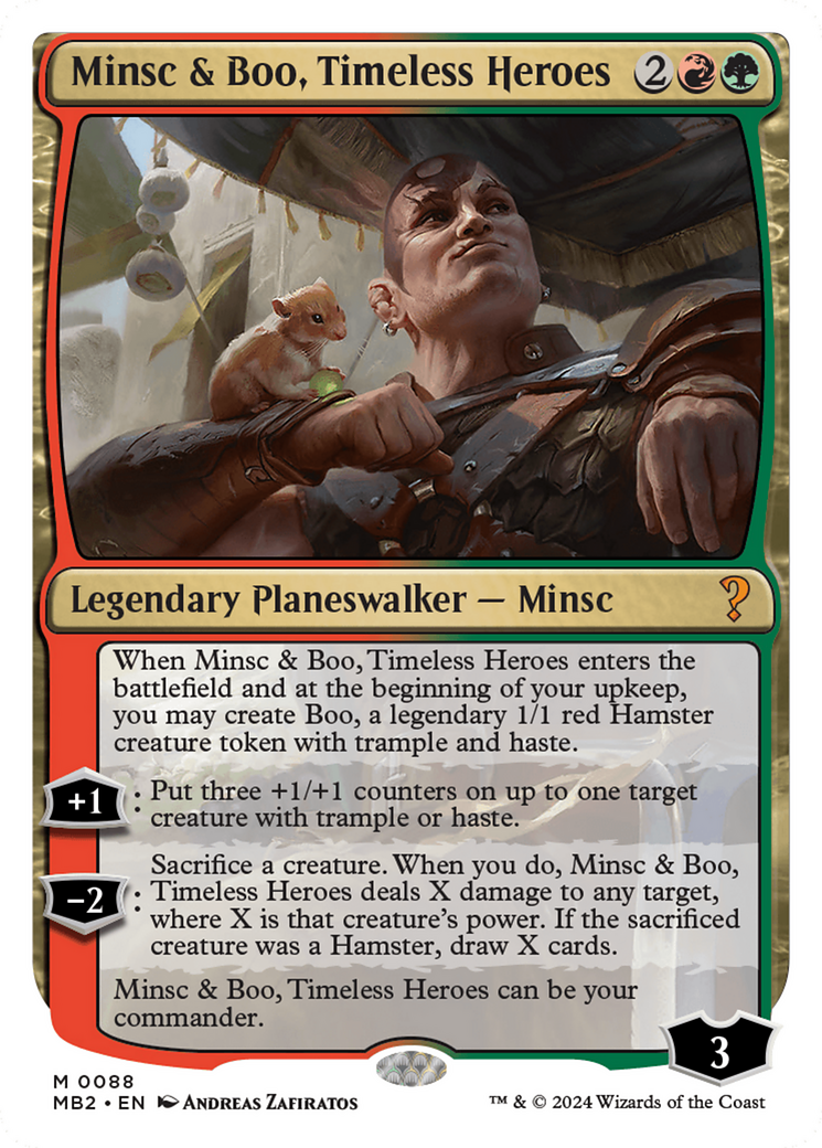 Minsc & Boo, Timeless Heroes (White Border) [Mystery Booster 2] | Mega City Incorporated