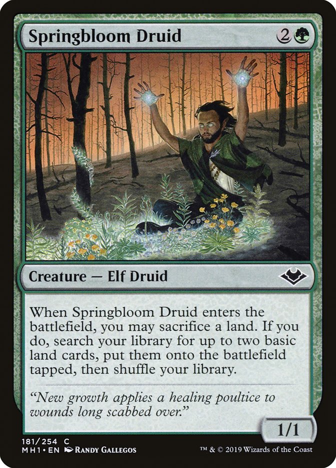 Springbloom Druid [Modern Horizons] | Mega City Incorporated
