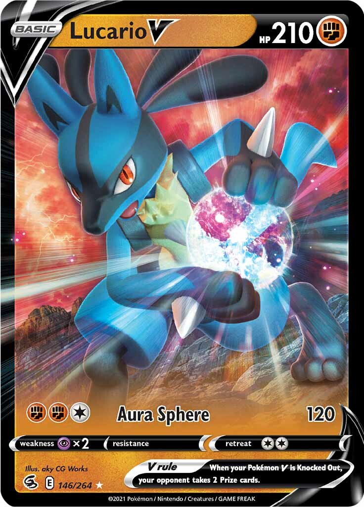 Lucario V (146/264) (Jumbo Card) [Sword & Shield: Fusion Strike] | Mega City Incorporated