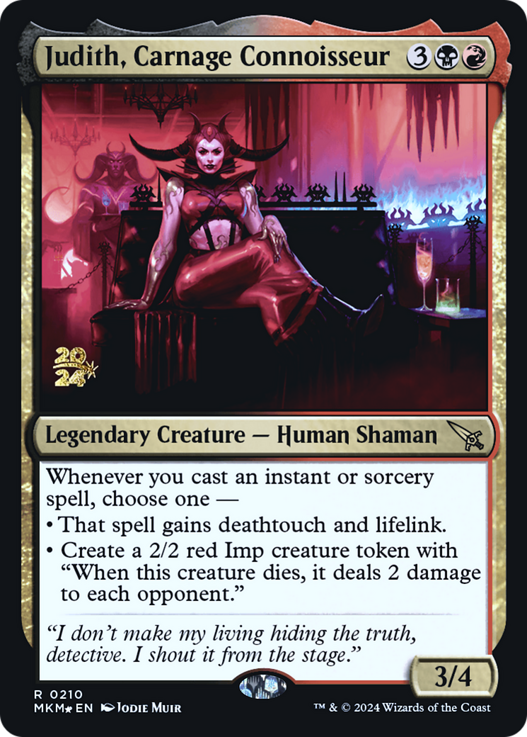 Judith, Carnage Connoisseur [Murders at Karlov Manor Prerelease Promos] | Mega City Incorporated