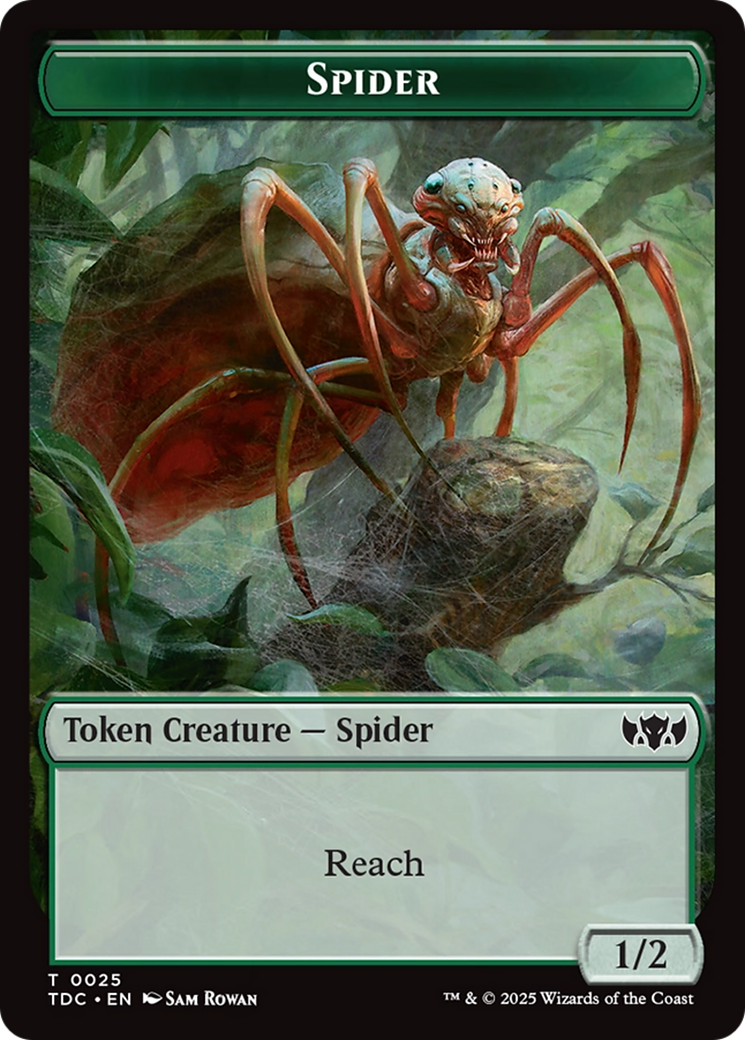 Wall // Spider Double-Sided Token [Tarkir: Dragonstorm Commander Tokens] | Mega City Incorporated