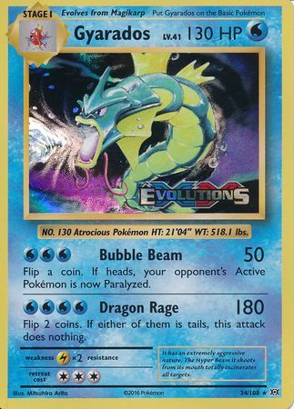 Gyarados (34/108) (XY Evolutions Prerelease) [XY: Black Star Promos] | Mega City Incorporated