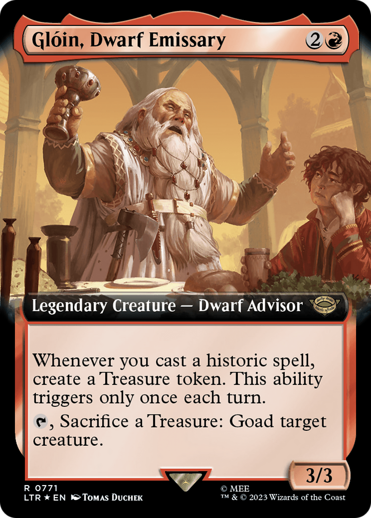 Gloin, Dwarf Emissary (Extended Art) (Surge Foil) [The Lord of the Rings: Tales of Middle-Earth] | Mega City Incorporated