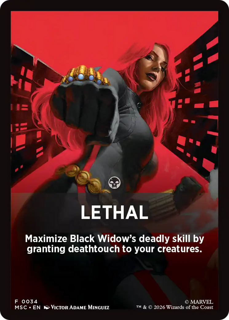 Lethal Theme Card [Marvel Super Heroes Commander] | Mega City Incorporated
