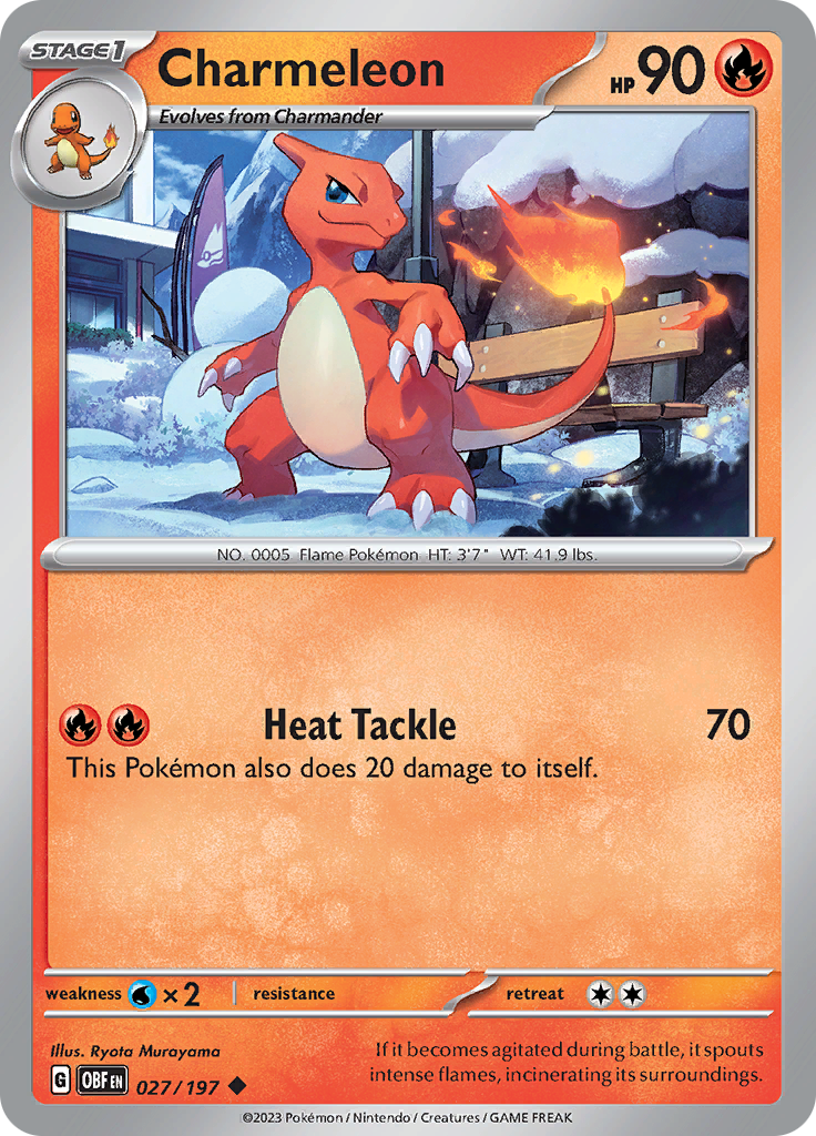 Charmeleon (027/197) [Scarlet & Violet: Obsidian Flames] | Mega City Incorporated