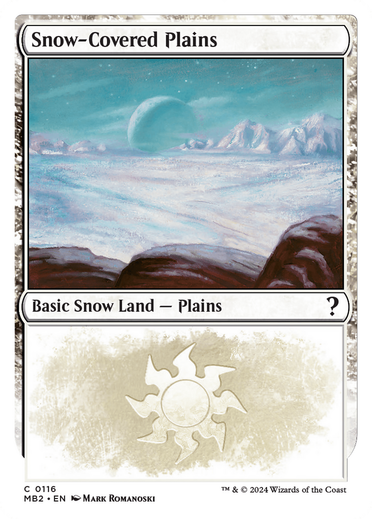 Snow-Covered Plains (White Border) [Mystery Booster 2] | Mega City Incorporated