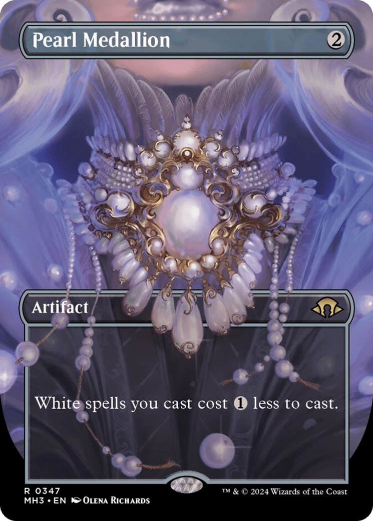 Pearl Medallion (Borderless) [Modern Horizons 3] | Mega City Incorporated