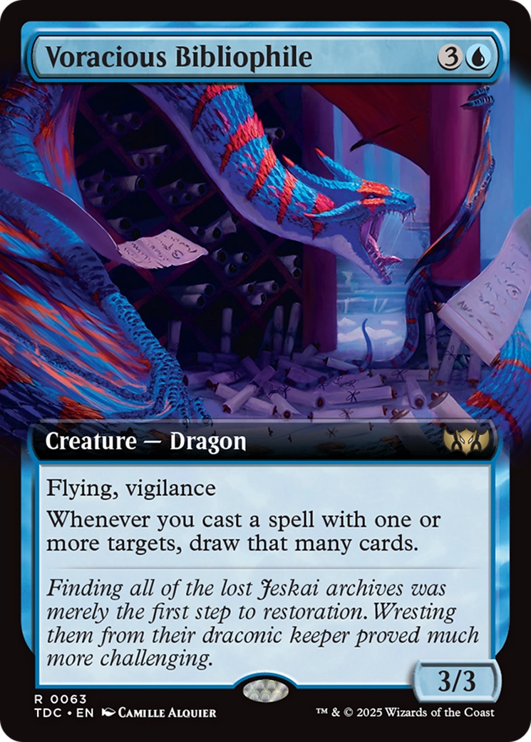 Voracious Bibliophile (Extended Art) [Tarkir: Dragonstorm Commander] | Mega City Incorporated