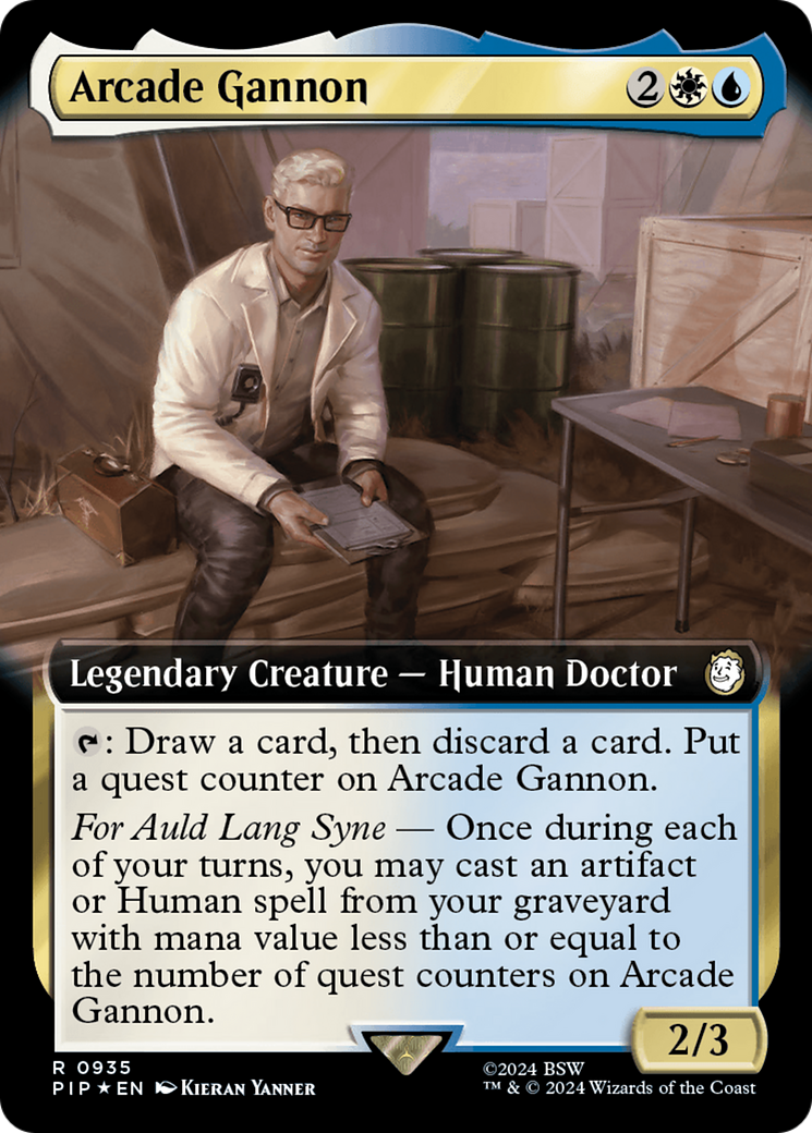 Arcade Gannon (Extended Art) (Surge Foil) [Fallout] | Mega City Incorporated