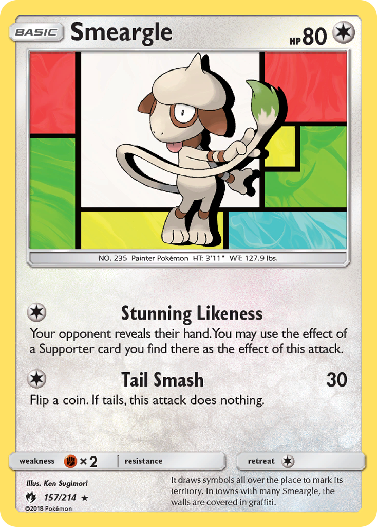 Smeargle (157/214) [Sun & Moon: Lost Thunder] | Mega City Incorporated