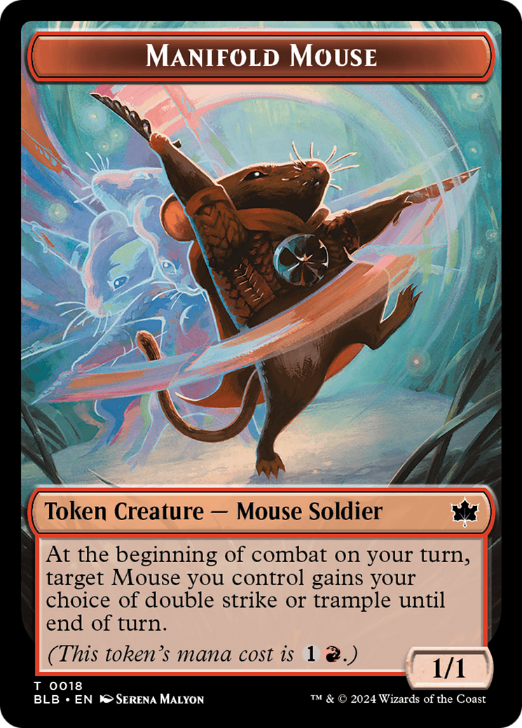 Sword // Manifold Mouse Double-Sided Token [Bloomburrow Tokens] | Mega City Incorporated