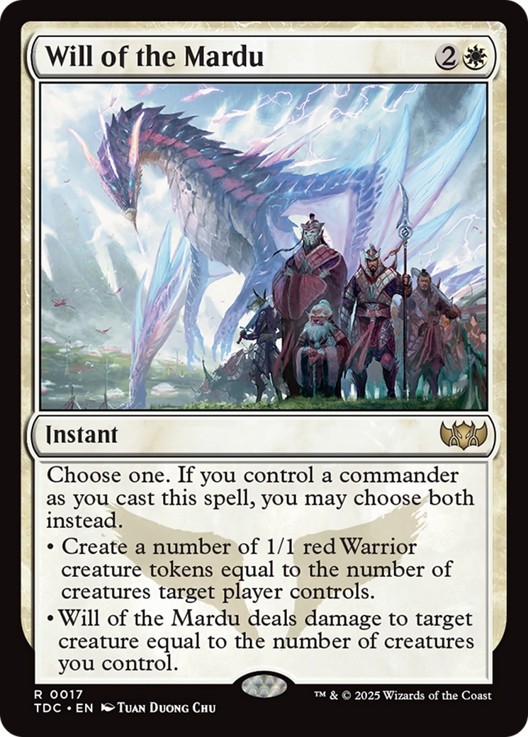 Will of the Mardu [Tarkir: Dragonstorm Commander] | Mega City Incorporated