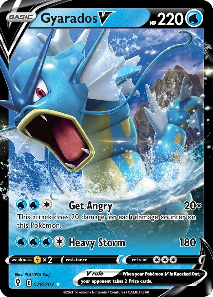 Gyarados V (028/203) [Sword & Shield: Evolving Skies] | Mega City Incorporated