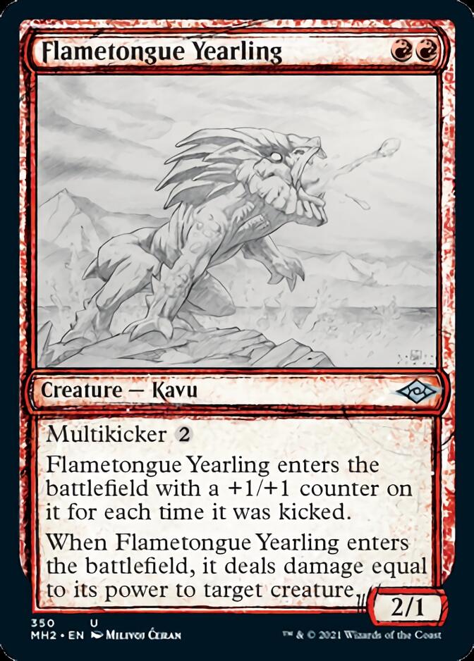 Flametongue Yearling (Sketch) [Modern Horizons 2] | Mega City Incorporated