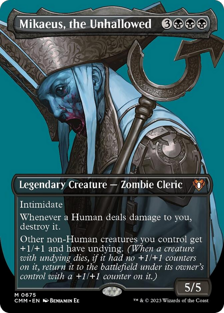 Mikaeus, the Unhallowed (Borderless Profile) [Commander Masters] | Mega City Incorporated