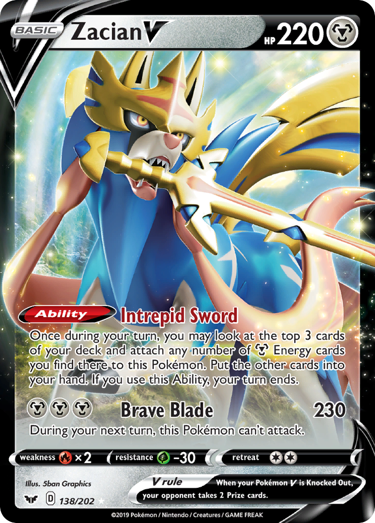 Zacian V (138/202) [Sword & Shield: Base Set] | Mega City Incorporated