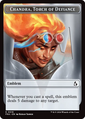 Chandra, Chill of Compliance // Chandra, Torch of Defiance Double-Sided Token [Reality Fracture Tokens] | Mega City Incorporated