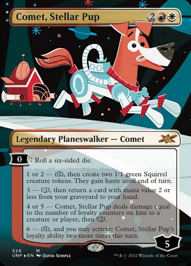 Comet, Stellar Pup (Borderless) (Galaxy Foil) [Unfinity] | Mega City Incorporated