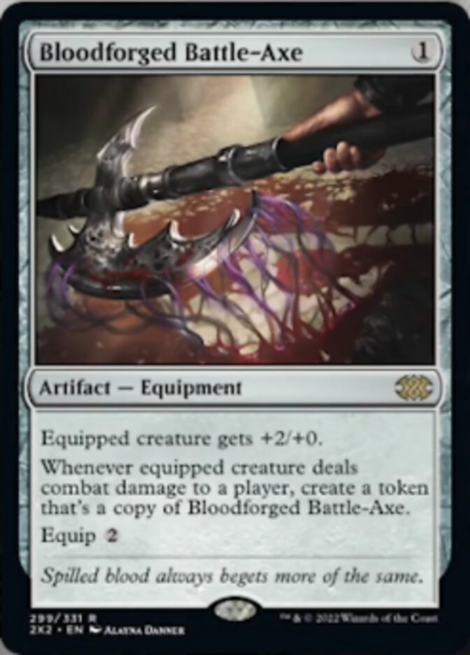 Bloodforged Battle-Axe [Double Masters 2022] | Mega City Incorporated